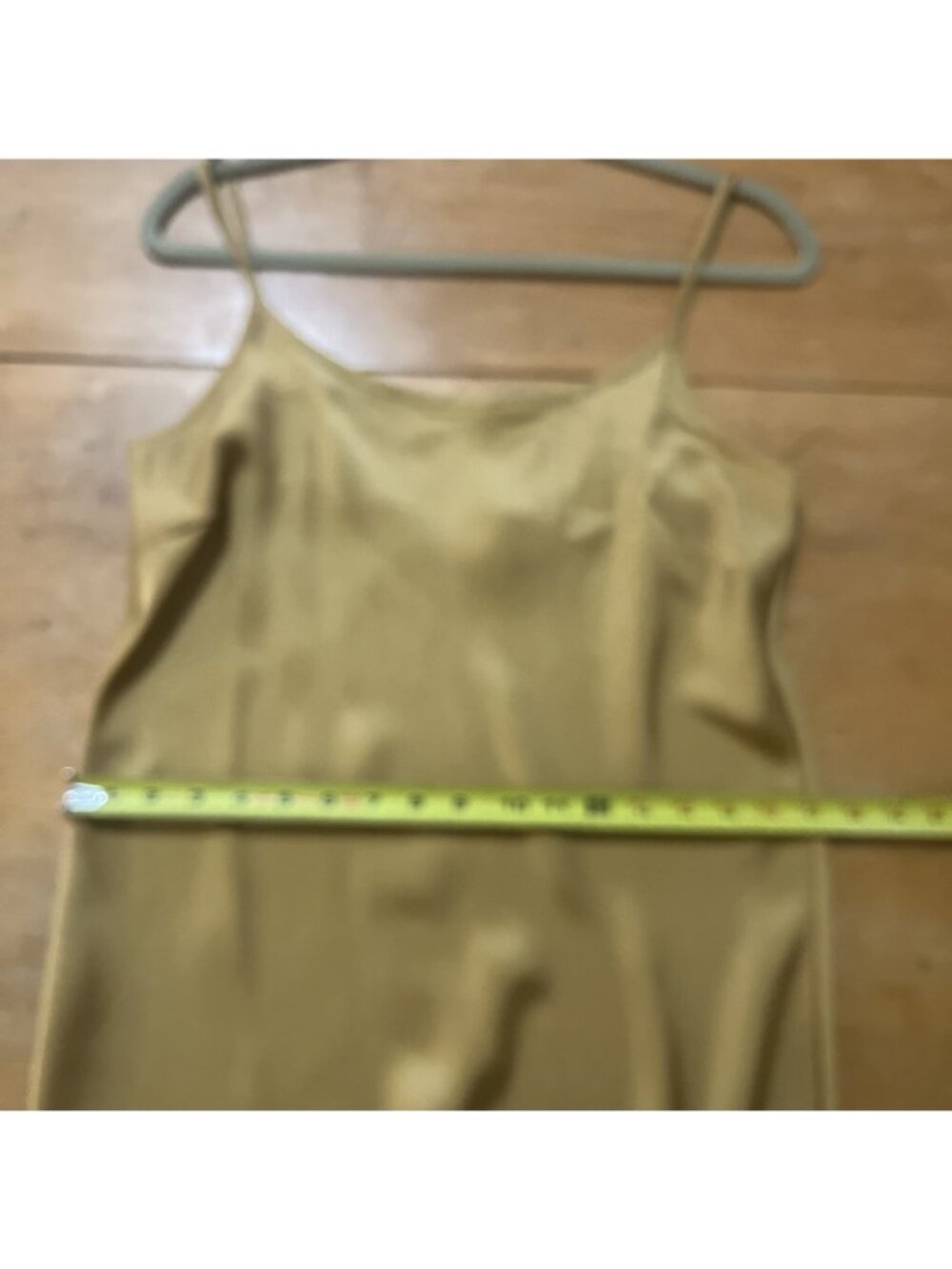 Levi's Dalia Slip Dress Gold Womens Sz L Silky Slip Dress Coquette - Picture 7 of 13